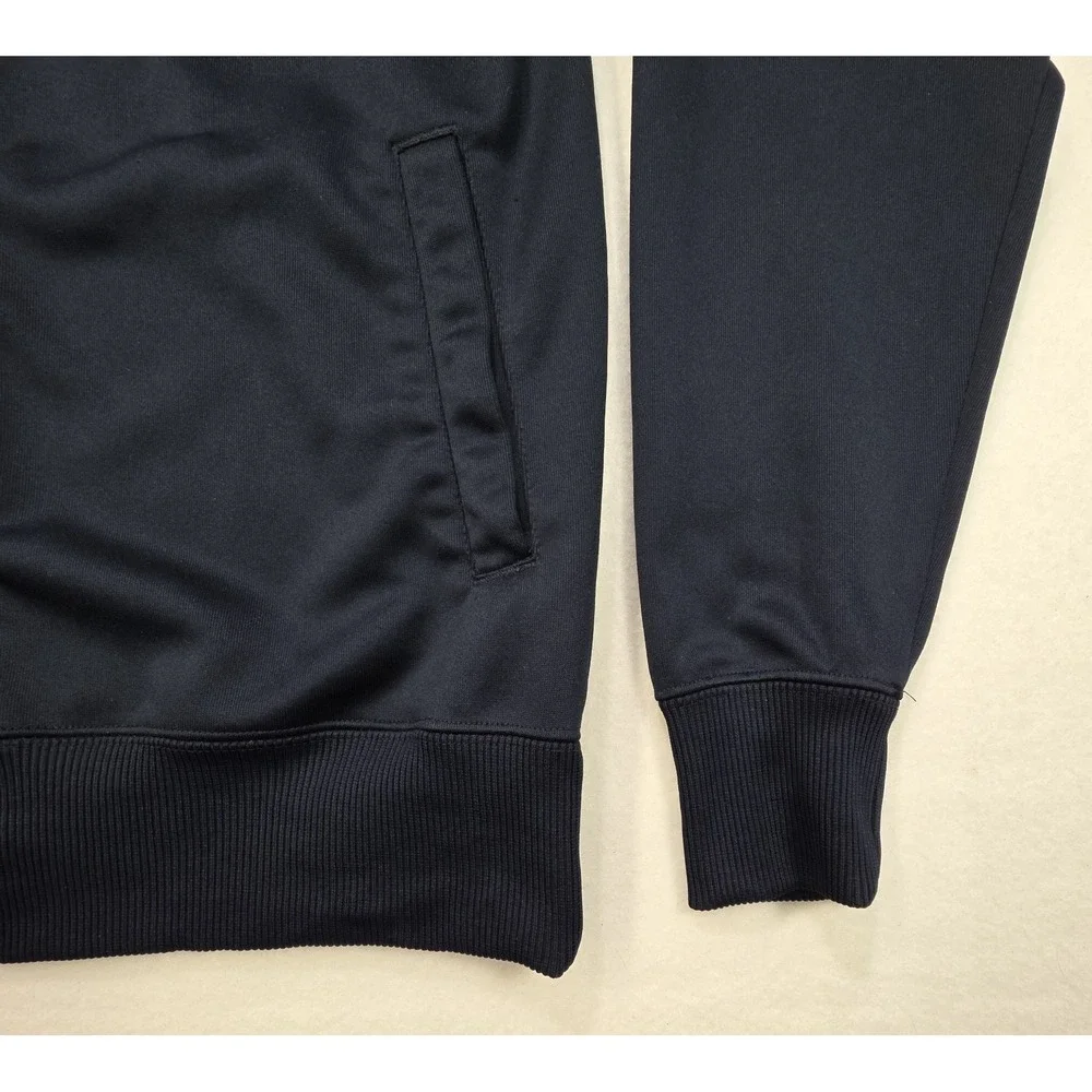 Nike Jacket Mens‎ M Blue White Track Pockets Full Zip Long Sleeve Mid Weight